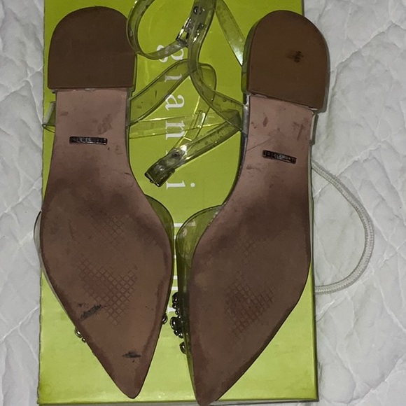 Gianni Bini Vailie Ankle Strap Pointy Flat SZ 8 in Clear PVC - Picture 15 of 16
